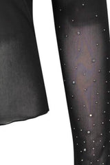 Only Carmakoma Elsa mesh blouse simili black