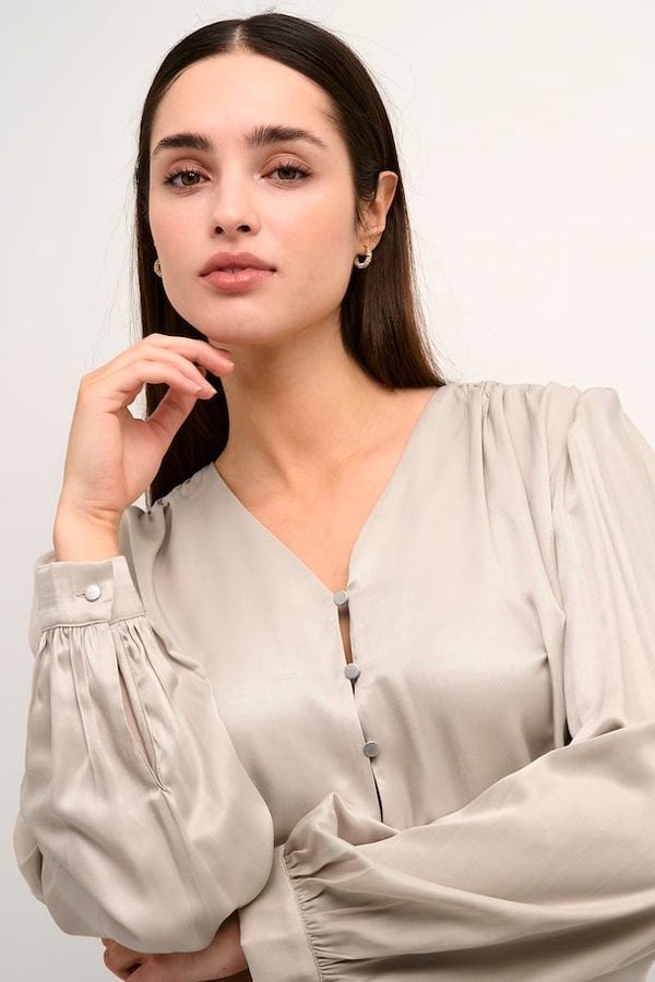 Kaffe Laura blouse feather gray