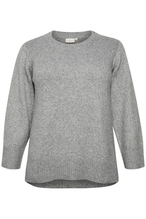 Kaffe Curve Colla strik grey melange