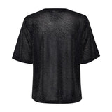 Kaffe Natja t-shirt black glitter