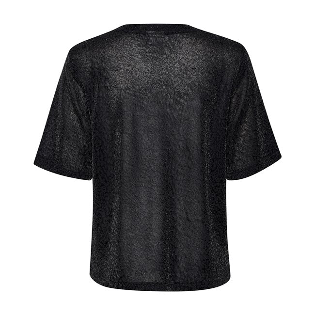 Kaffe Natja t-shirt black glitter