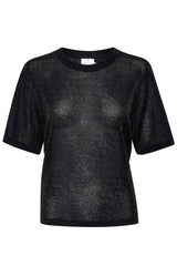 Kaffe Natja t-shirt black glitter