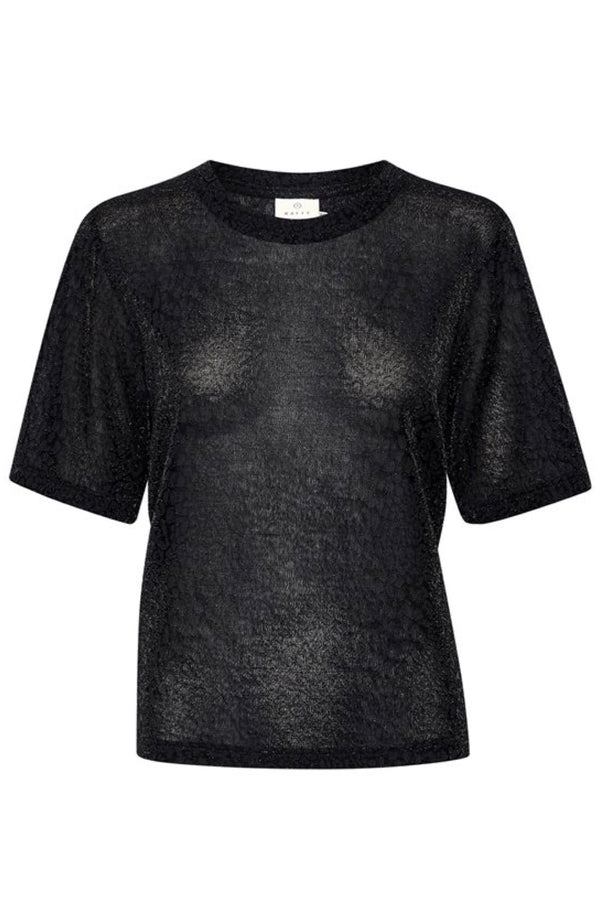 Kaffe Natja t-shirt black glitter