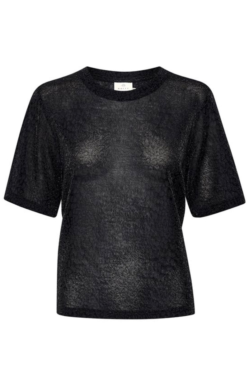 Kaffe Natja t-shirt black glitter