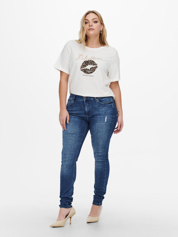 Only Carmakoma Willy reg skinny jeans medium blue