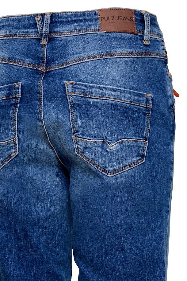 Pulz Karolina jeans straight leg  medium blue