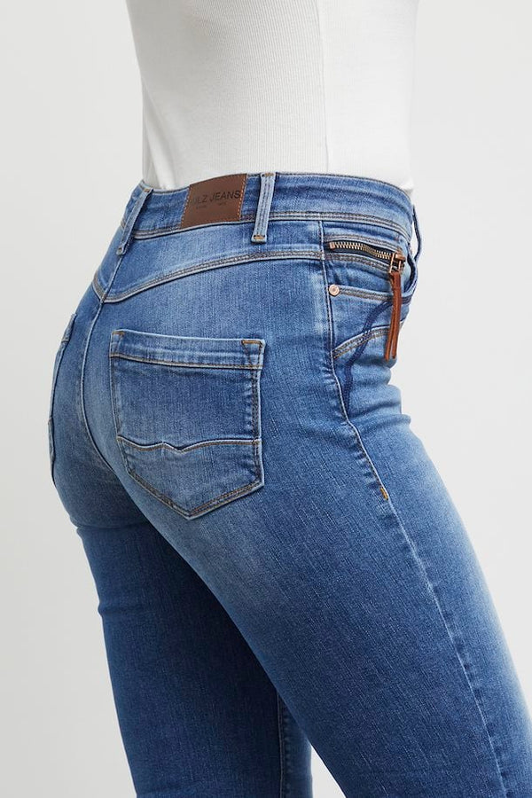 Pulz Karolina jeans straight leg  medium blue