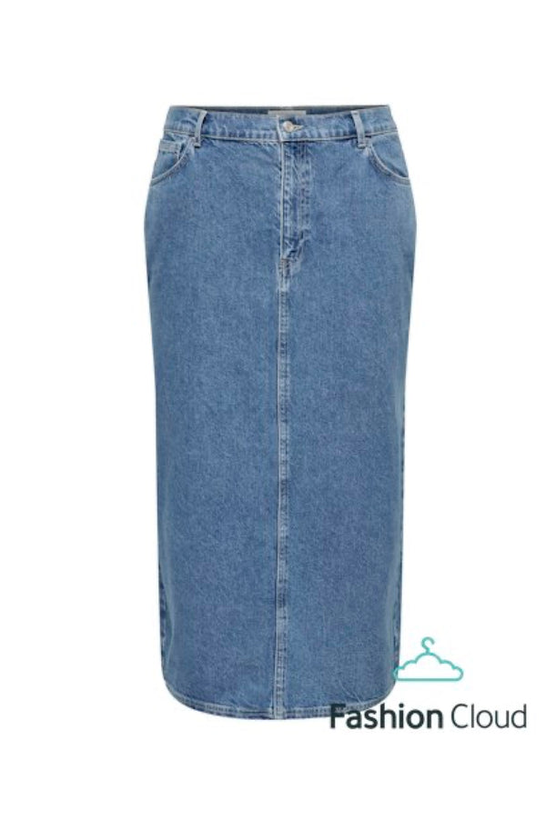 Only Carmakoma Sophie denim skirt blue