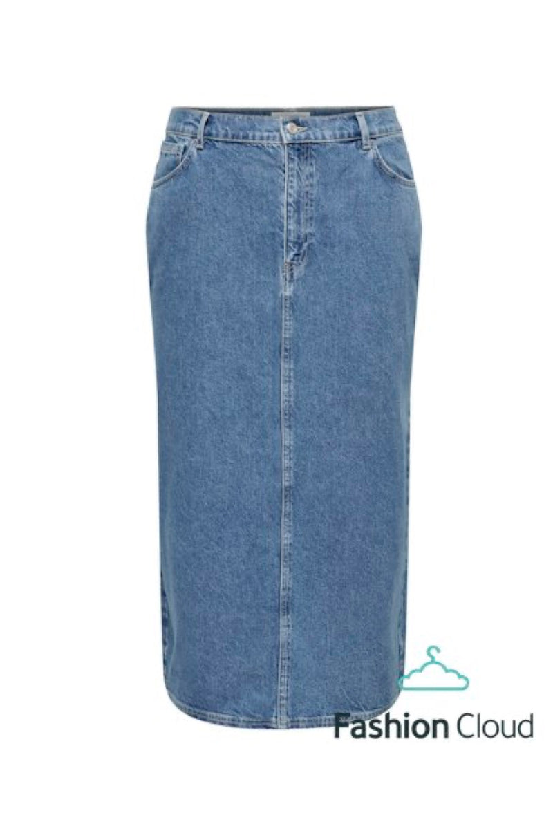 Only Carmakoma Sophie denim skirt blue