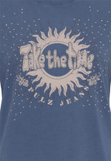 Pulz Vada sun t-shirt indigo