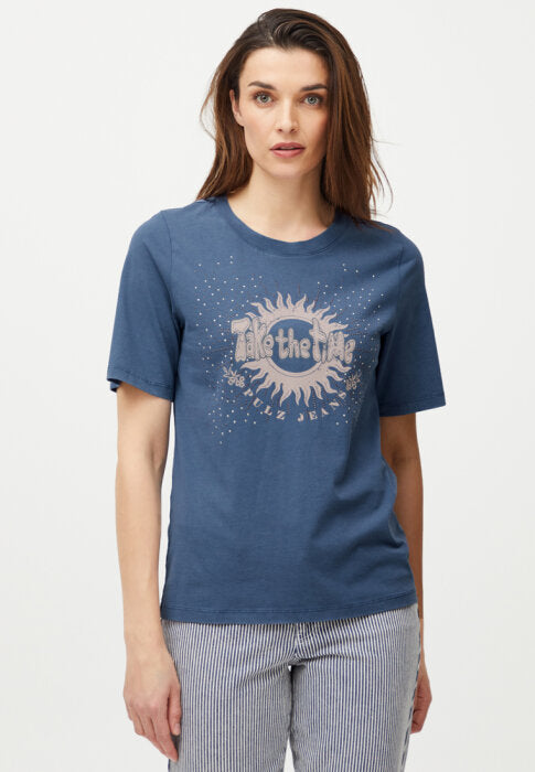 Pulz Vada sun t-shirt indigo