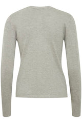 Pulz Sara short cardigan grey melange