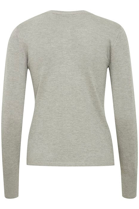 Pulz Sara short cardigan grey melange