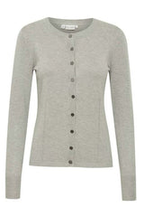 Pulz Sara short cardigan grey melange