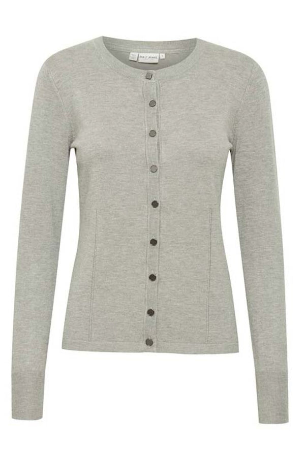 Pulz Sara short cardigan grey melange
