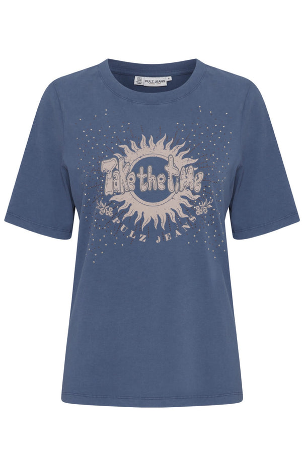 Pulz Vada sun t-shirt indigo