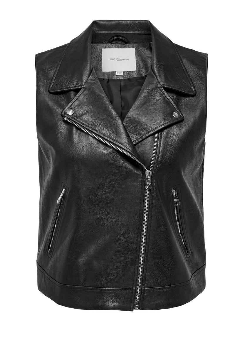 Only Carmakoma Vera faux læder vest