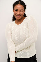 Kaffe Curve Nikoline bluse creme