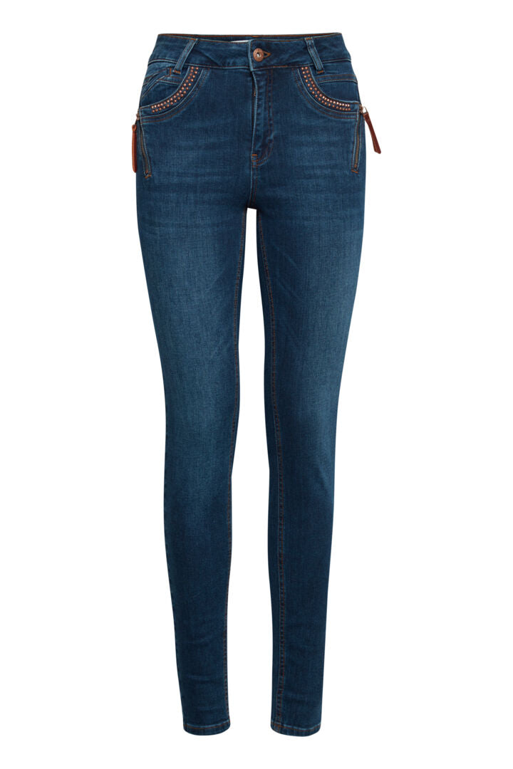 Pulz Carmen jeans skinny leg medium blue