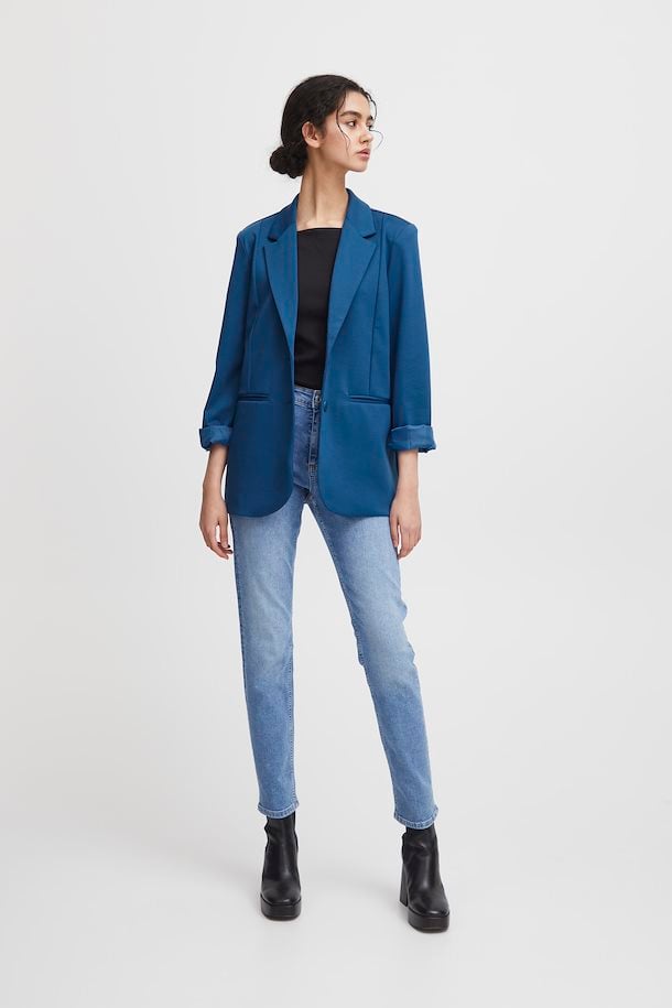 Ichi Kate Sus oversized blazer true blue