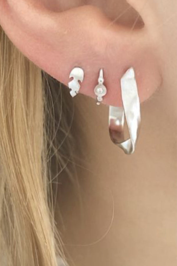 Stine A ørering Petit feather piece silver