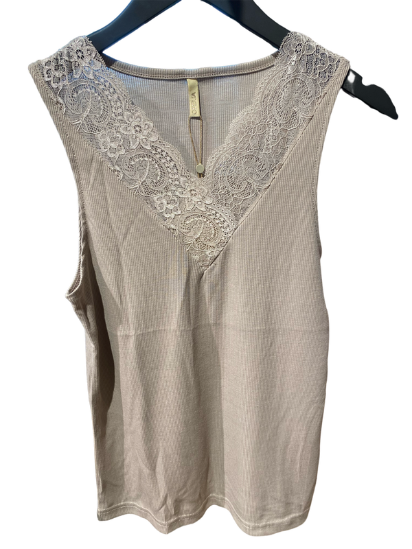 Ofelia Mette top med blonde moonrock/sand