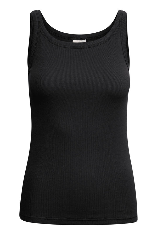 Kaffe Carna rib tanktop sort