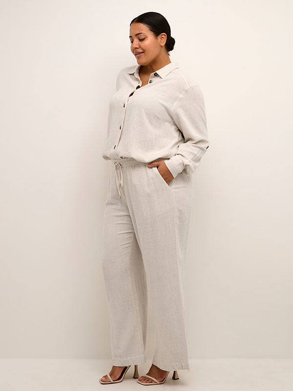 Kaffe Curve Liloa hør wide pants