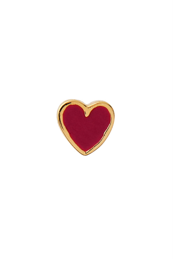 Stine A Petit love heart ørering burgundy