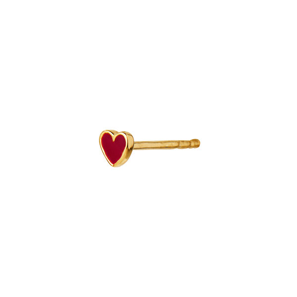 Stine A Petit love heart ørering burgundy