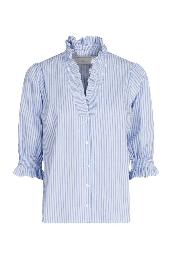 Neo Noir Briony mix stripe blouse