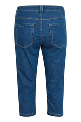 Kaffe Vicky capri jeans mellemblå