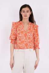 Neo Noir Davina city flower blouse