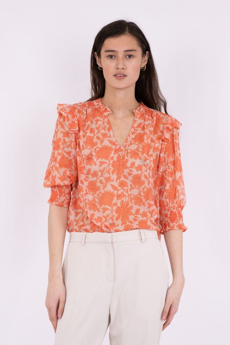 Neo Noir Davina city flower blouse