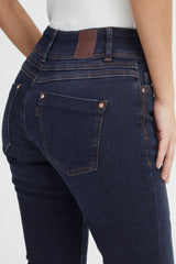 Pulz Suzy curved jeans skinny leg dark blue