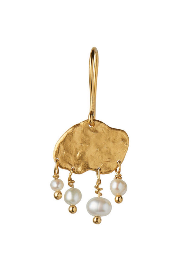 Stine A Big gold splash earring elegant pearl