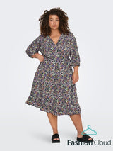 Only Carmakoma Livia 3/4 wrap midi dress