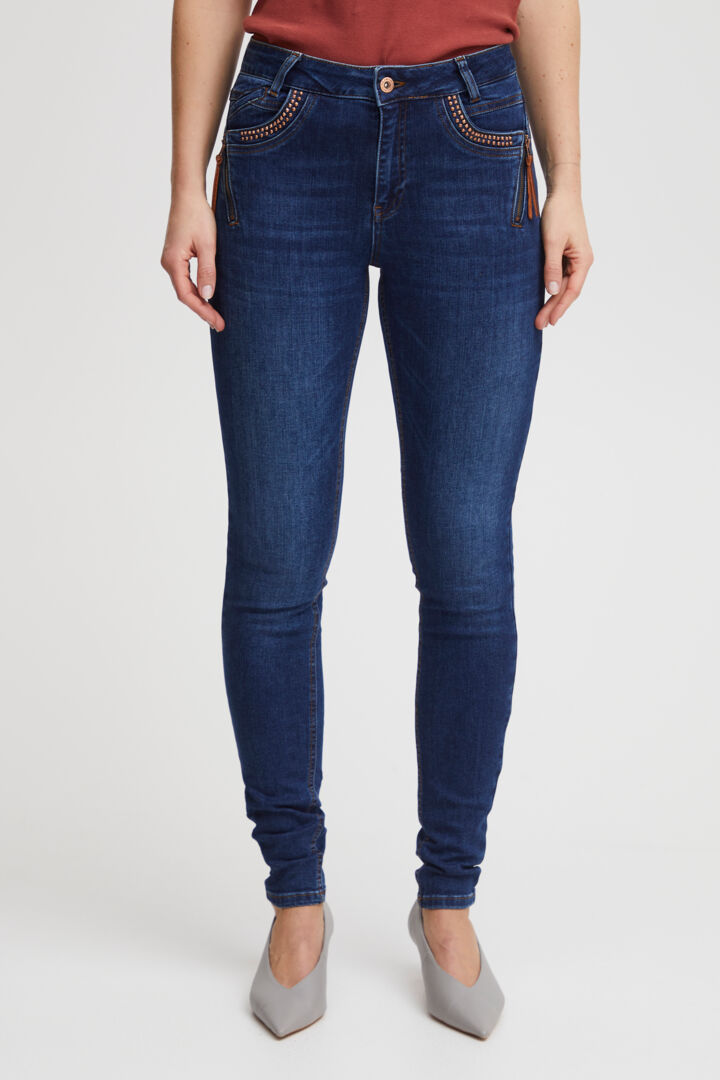 Pulz Carmen jeans skinny leg medium blue