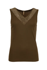 Ofelia Mette top med blonde Ivy/oliven