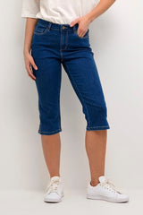 Kaffe Vicky capri jeans mellemblå