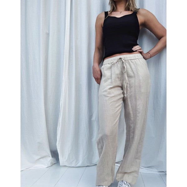 Neo Noir Sonar linen pants