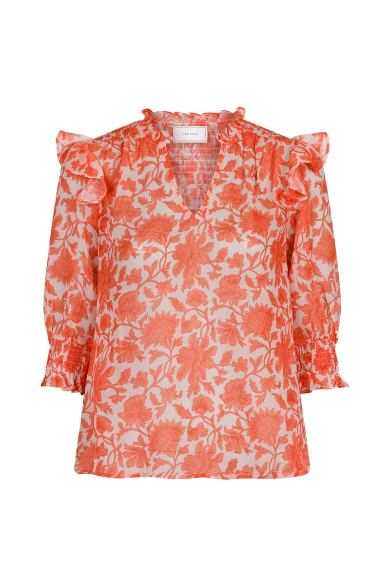 Neo Noir Davina city flower blouse