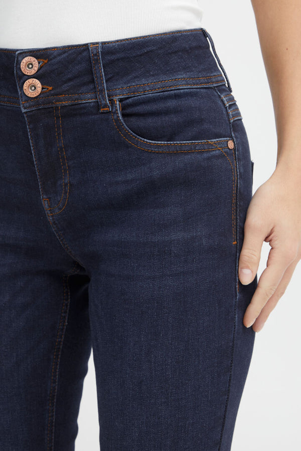 Pulz Suzy curved jeans skinny leg dark blue