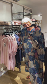GOZZIP Meta tunic blue print
