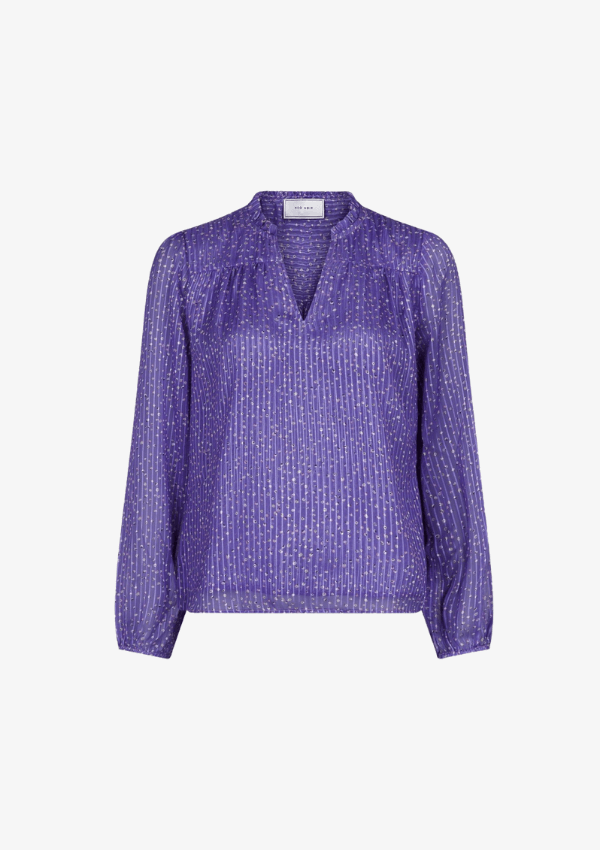 NEO NOIR BISA SPARKLE BLUSE LILLA