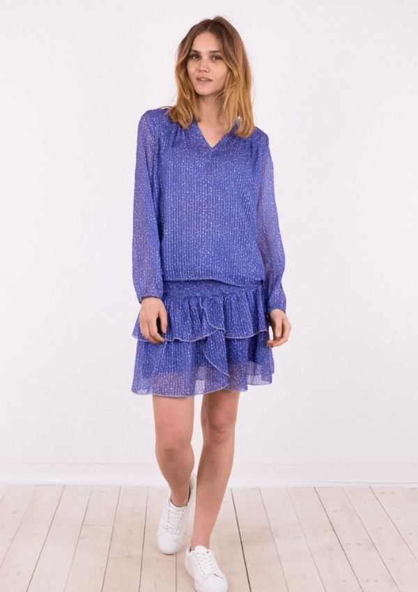 NEO NOIR BISA SPARKLE BLUSE LILLA