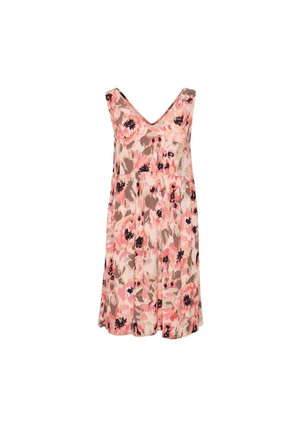KAFFE CAPILO KJOLE PEACH OG BEIGE BLOMSTER