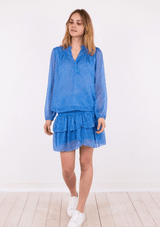 NEO NOIR BISA SPARKLE BLUSE BLÅ