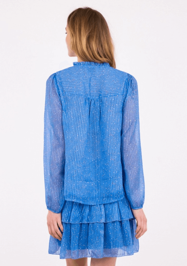 NEO NOIR BISA SPARKLE BLUSE BLÅ