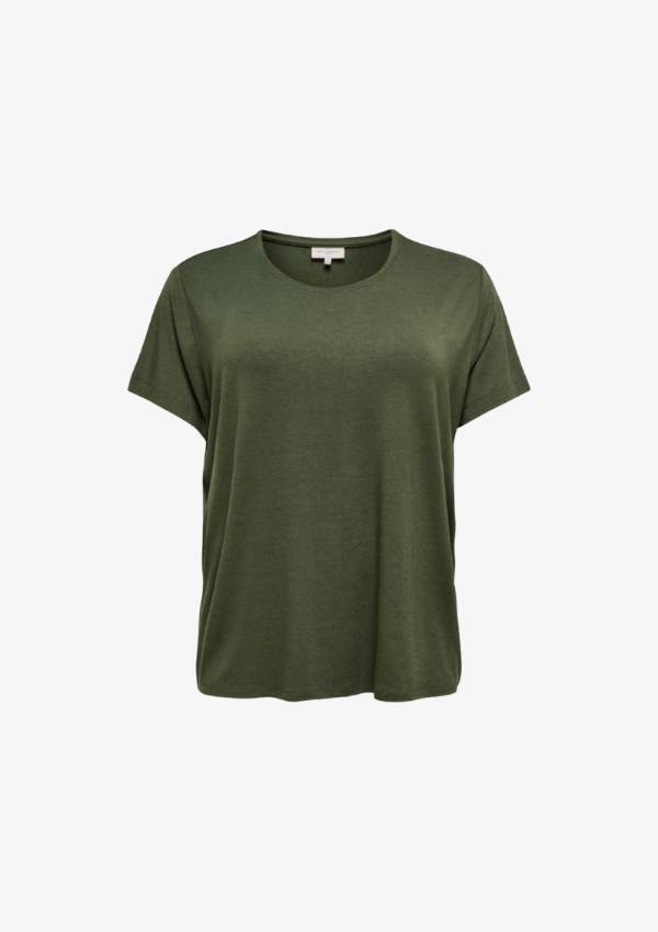 ONLY CARMAKOMA NOOS T-SHIRT ARMY